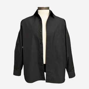 Outlier Black Button-Down Shirt Men’s Large Made in USA Swiss Fabric